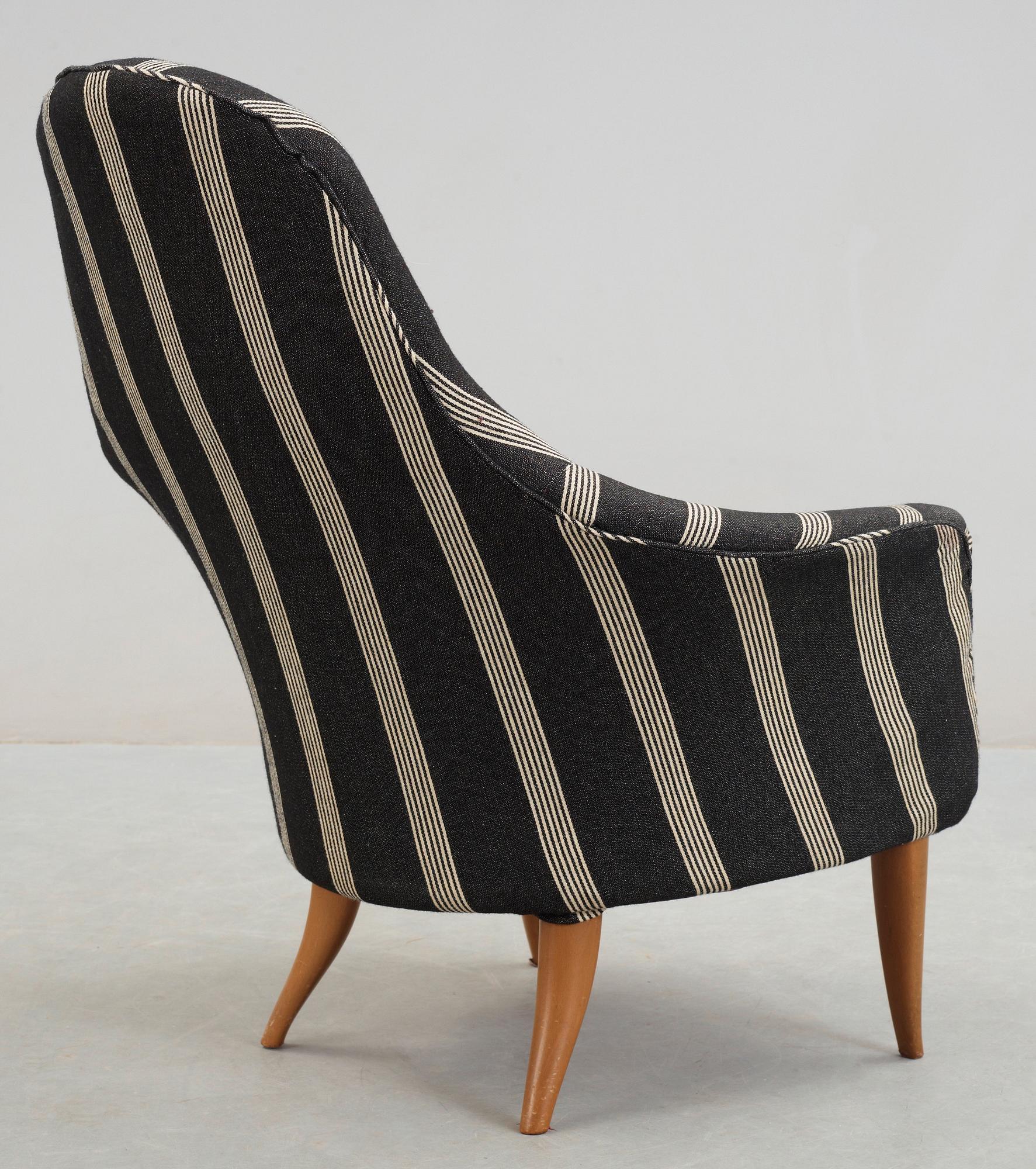 KERSTIN HÖRLIN-HOLMQUIST, fåtölj, "Stora Adam", ur serien Paradiset, NKs Triva-serie, 1950-60-tal.