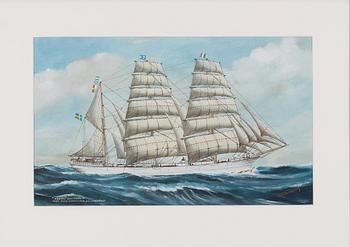 Gustav Fredriksson, The three-masted barque "Tropic" from Stockholm.