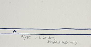 MARIE-LOUISE EKMAN, färgserigrafi, sign, numr 50/80 o dat- 1980.