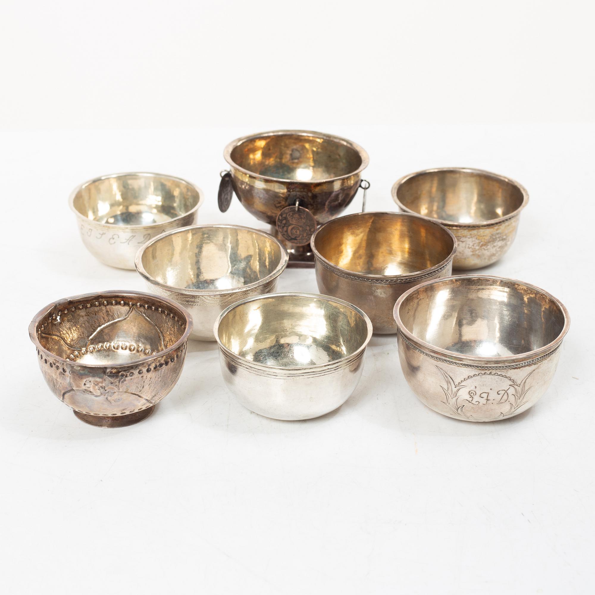 Seven silver tumbler, Sweden, 18th/19th century.