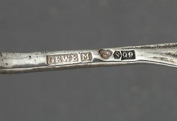PARTI SILVER, delar 88, bl. a Gewe, Malmö och GAB Stockholm, mitten 1900-talets. Vikt ca 1 591 g.