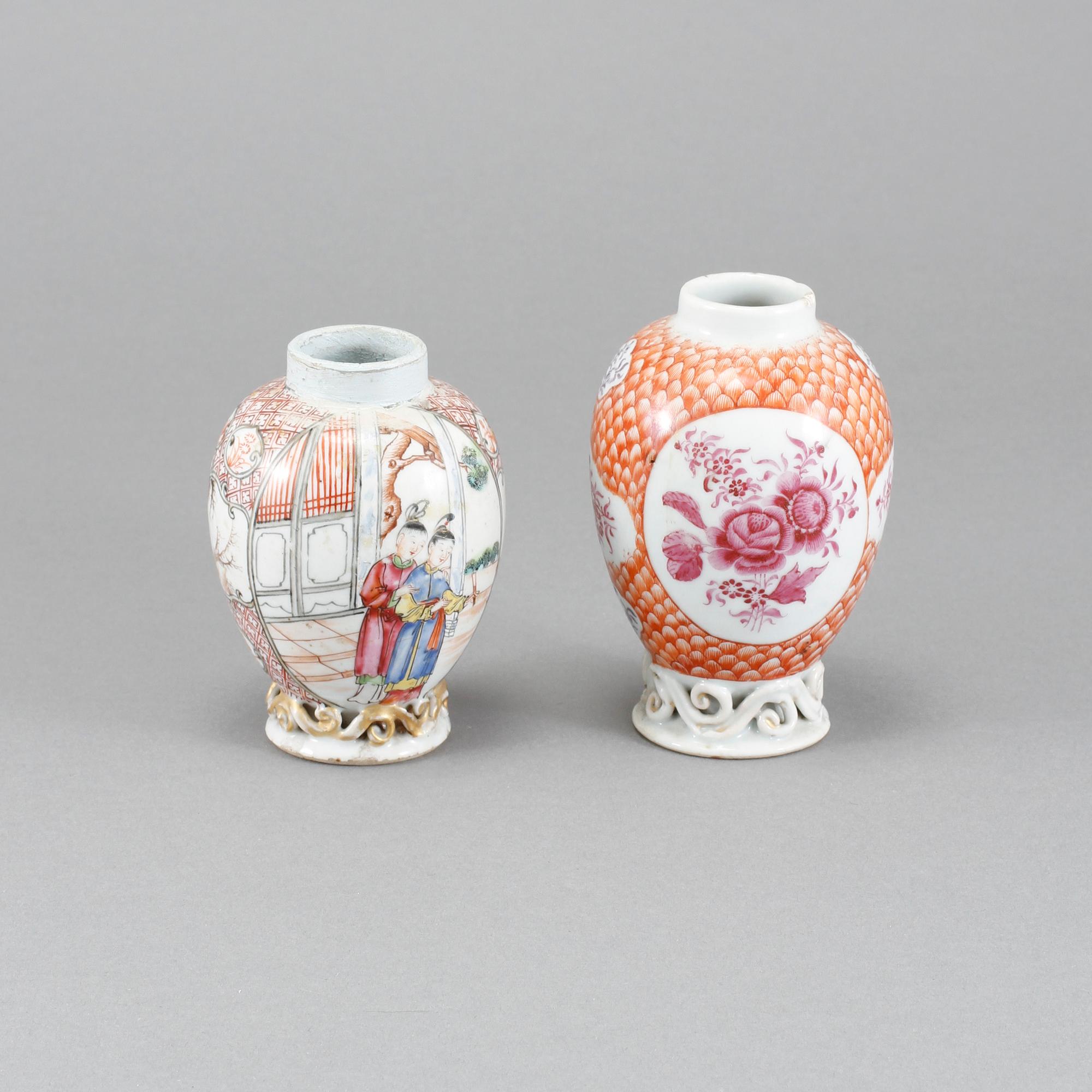 TEDOSOR, 2 st, porslin, Kina, 1700-tal.
