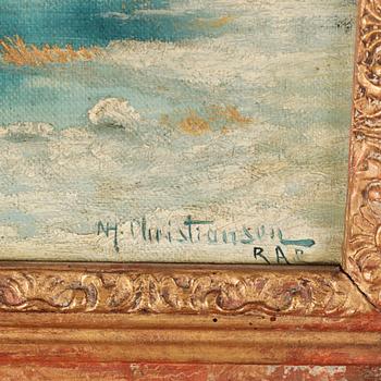 NIELS H CHRISTIANSEN, oil on canvas, signed.