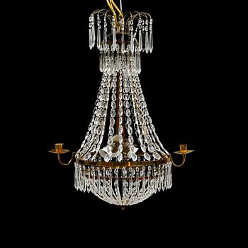 LJUSKRONA, gustaviansk stil, 1900-talets första hälft. Höjd ca 75 cm.