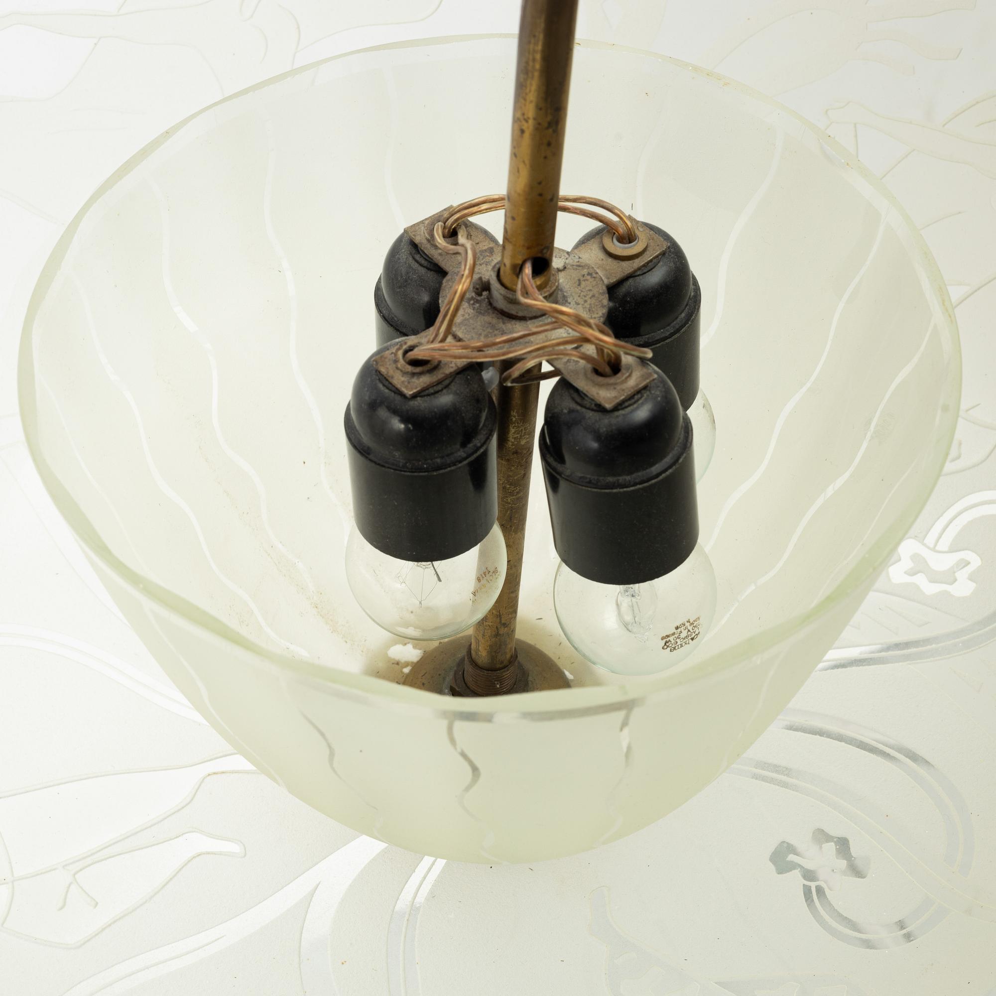 Carl Erik Bodén, A Swedish Modern ceiling lamp, Glössner, 1930's - 1950's .