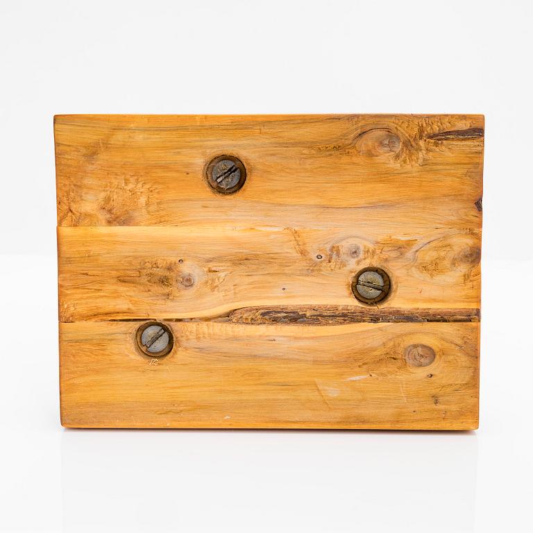 Sakari Pykälä, sculpture, wood, signed and dated 1969.