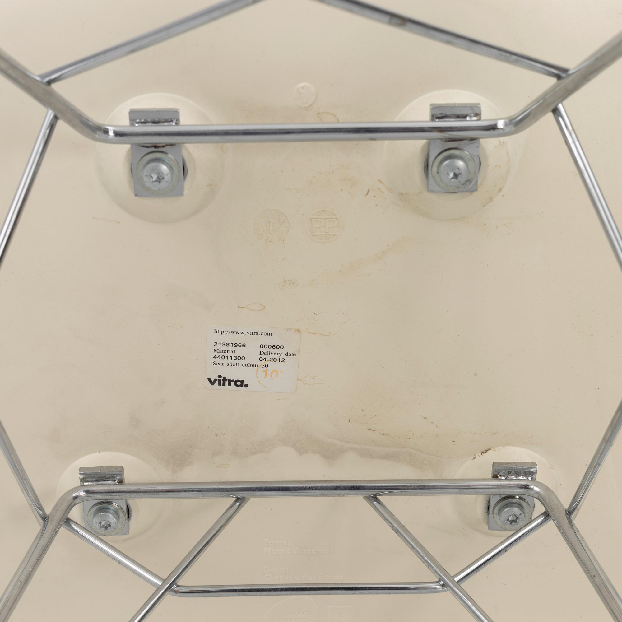 Charles & Ray Eames, an 'RAR' plastic armchair, Vitra, 2012.