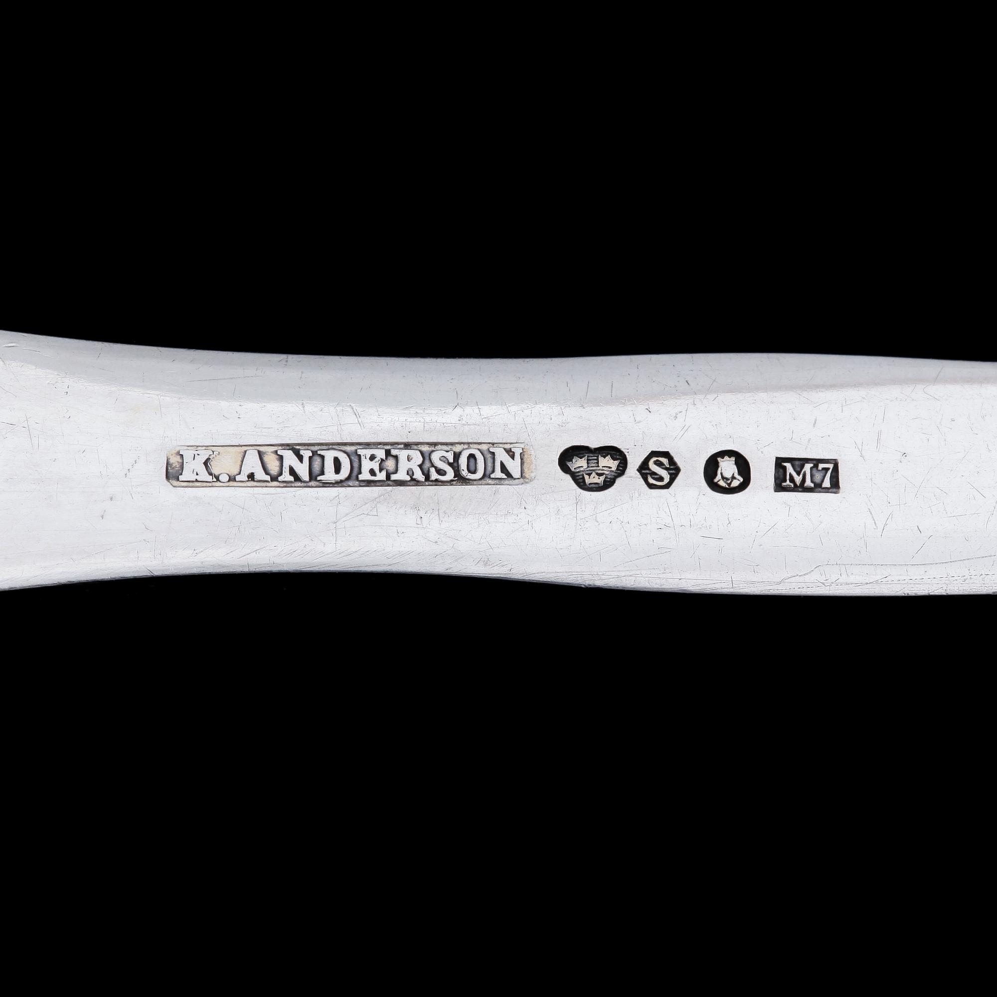 BREVKNIV, silver, K. Anderson, Stockholm, 1914. Totalvikt 38 g.