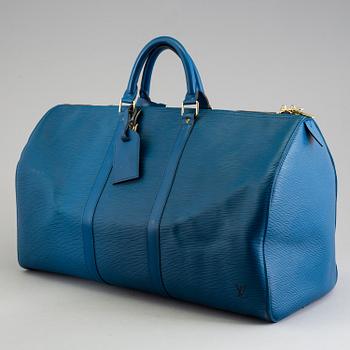 KEEPALL 50 EPI LEATHER TRAVEL BAG.