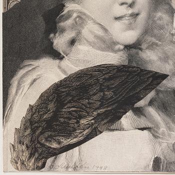 CO Hultén, collage, signed and dated 1948.