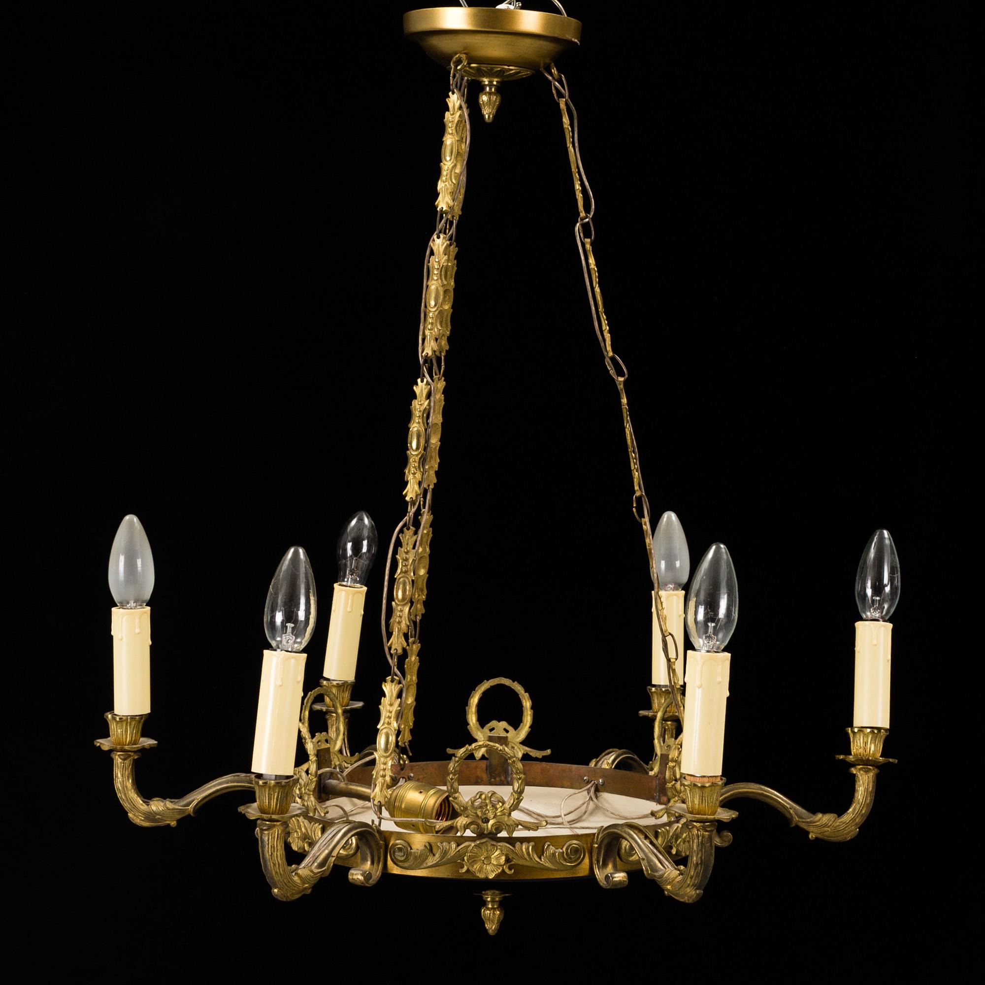 A Karl Johan-style ceiling lamp mid 20th century.