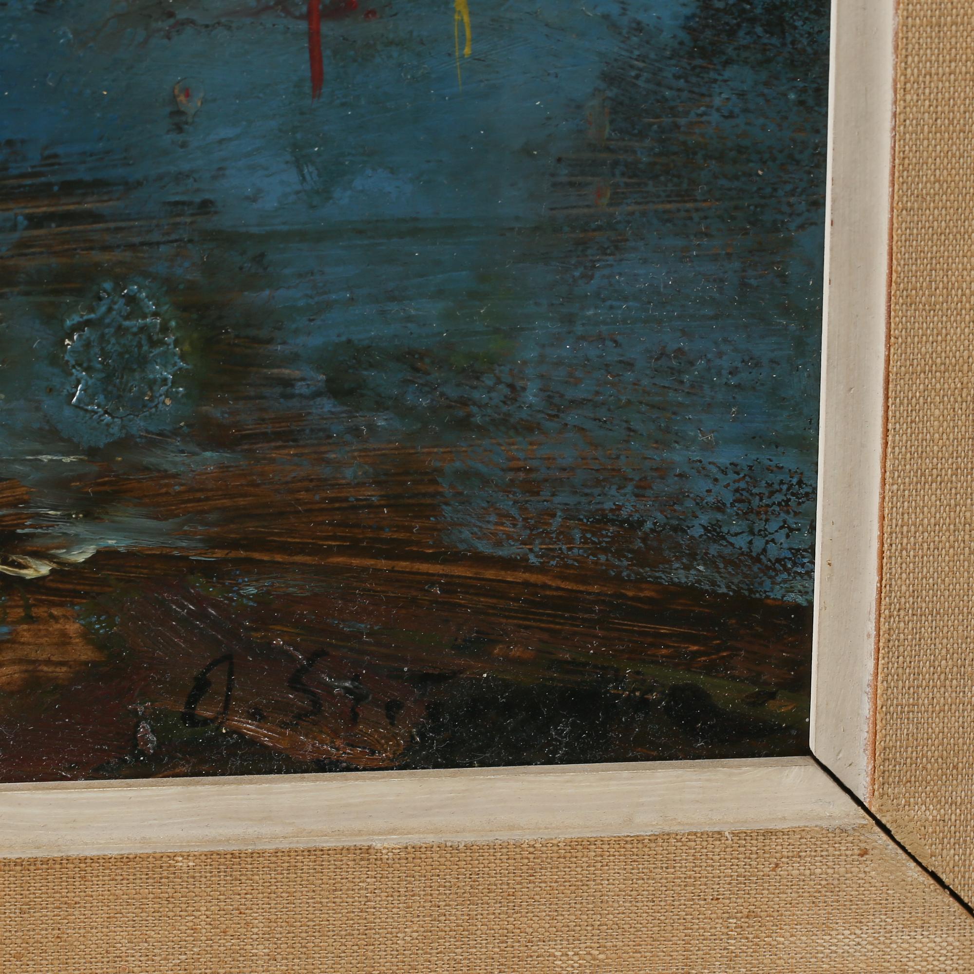 OLAV STRÖMME, olja på pannå, signerad.