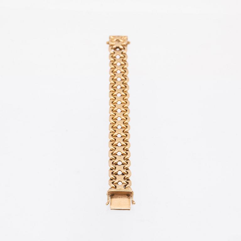 Bracelet 18k Boliden JA Bruno Guldvaruhuset Ängelholm 1948 weight 42,8 grams.