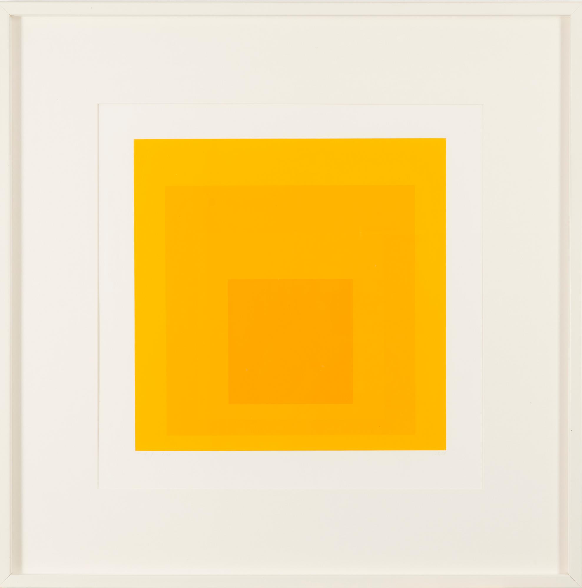 JOSEF ALBERS, väriserigrafia, signeerattu ja päivätty '70, numeroitu 17/125.