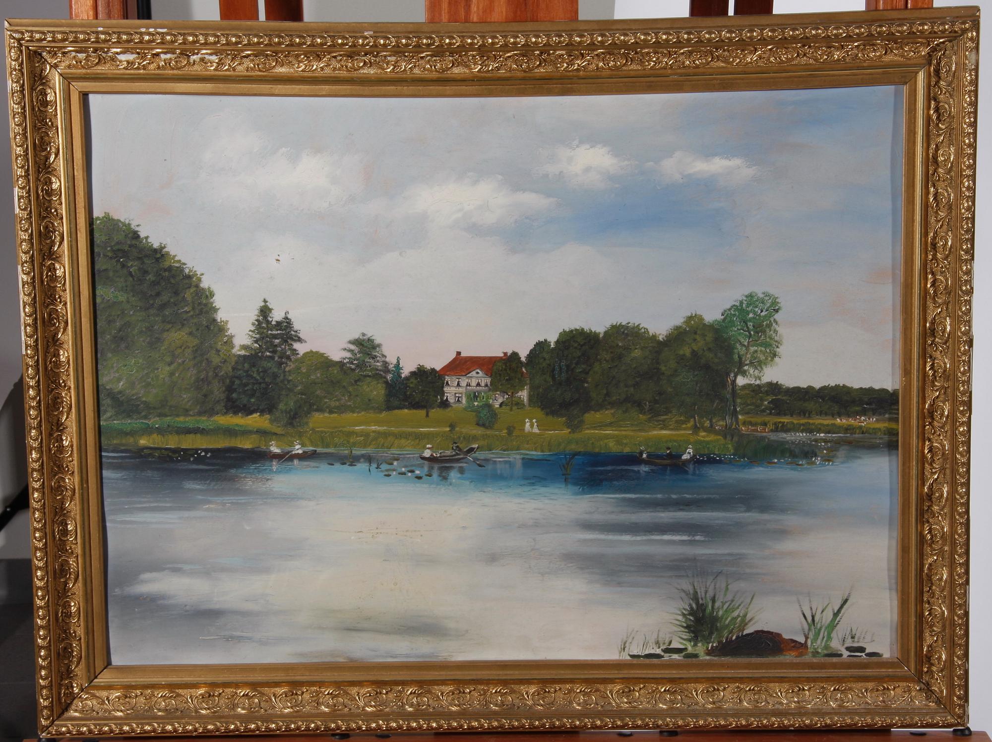 OKÄND KONSTNÄR, olja på papp-pannå.