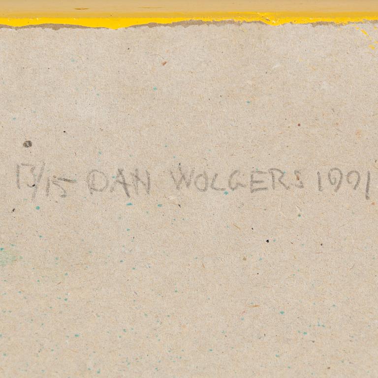 DAN WOLGERS, Signed Dan Wolgers and dated -91 and numbered 13/15 on verso.