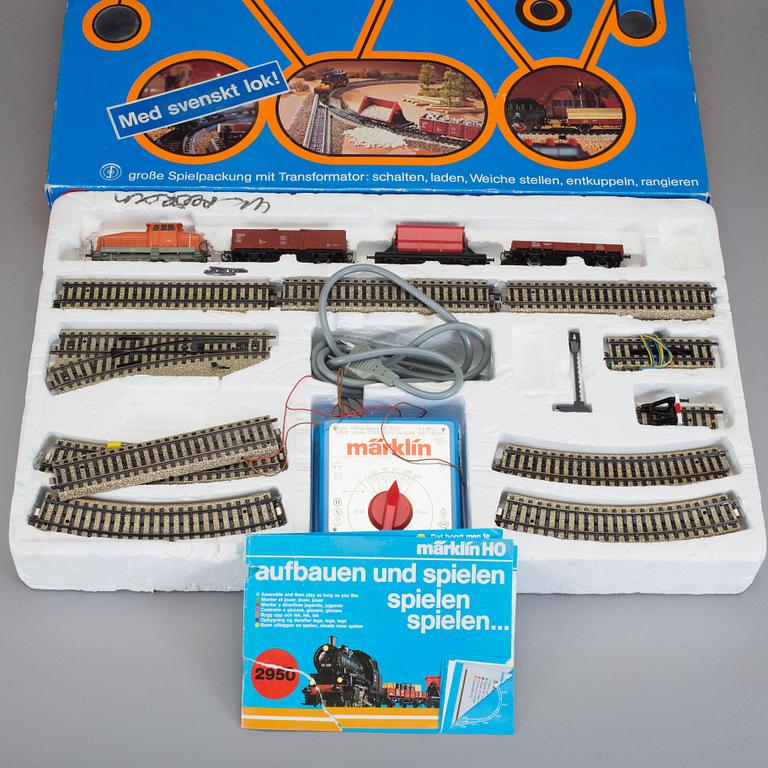 TÅGSET 2 stycken samt RÄLS, Märklin, Tyskland.