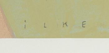 Emilia Ilke, screenprint in colours. Signed and numbered 1/1.