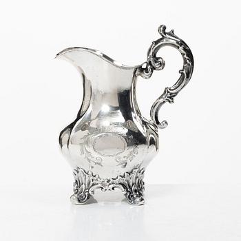 A silver soup ladle and creamer, Sweden, 1867-1905.