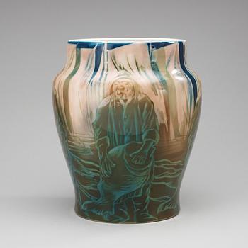 An Alf Wallander Art Nouveau porcelain vase, Rörstrand.