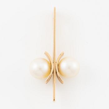 Hänge, 14K guld med pärlor, Kultasepät Salovaara.