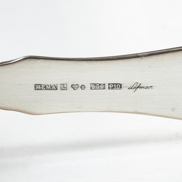 Eric Löfman, a 142-piece silver flat ware set, "Uppsala", MGAB, Lidköping, 1967-82.