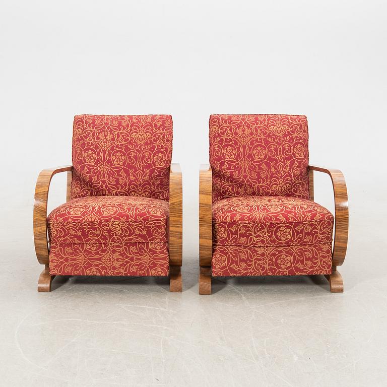 Fåtöljer, ett par, Art Deco, 1900-talets första hälft.