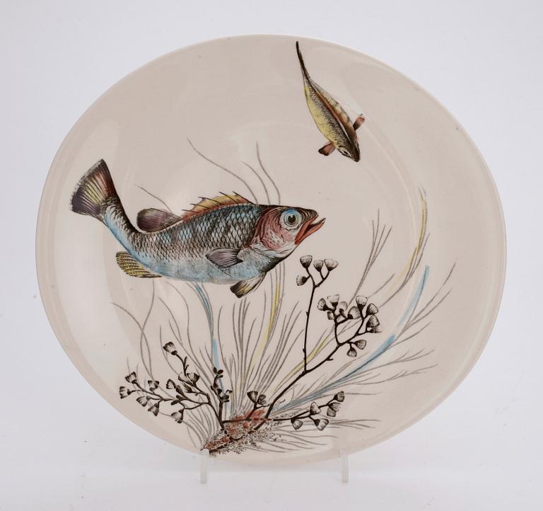 FISKSERVIS, 16 delar, flintgods, Johnson Bros, England.
