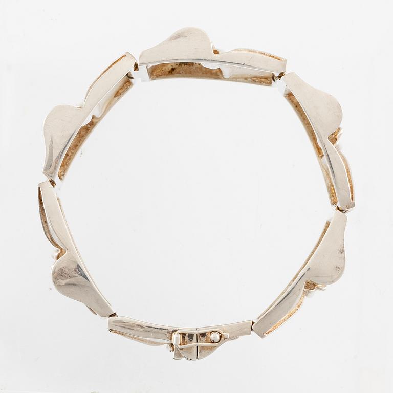 Björn Weckström, a bracelet, "Moon Bridge", silver. Lapponia, Helsinki 1971.