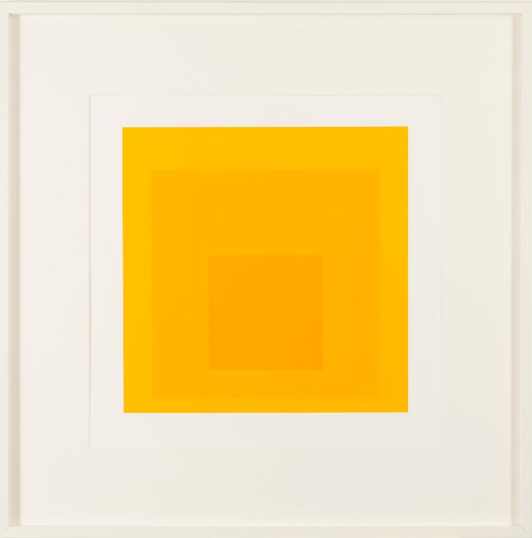 JOSEF ALBERS, väriserigrafia, signeerattu ja päivätty '70, numeroitu 17/125.