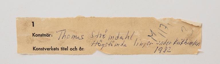 Thomas Strömdahl, follower of, "High-pitched lines under the crow sky," 1982.