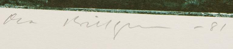 Ola Billgren, color lithograph, signed -81 trail print.