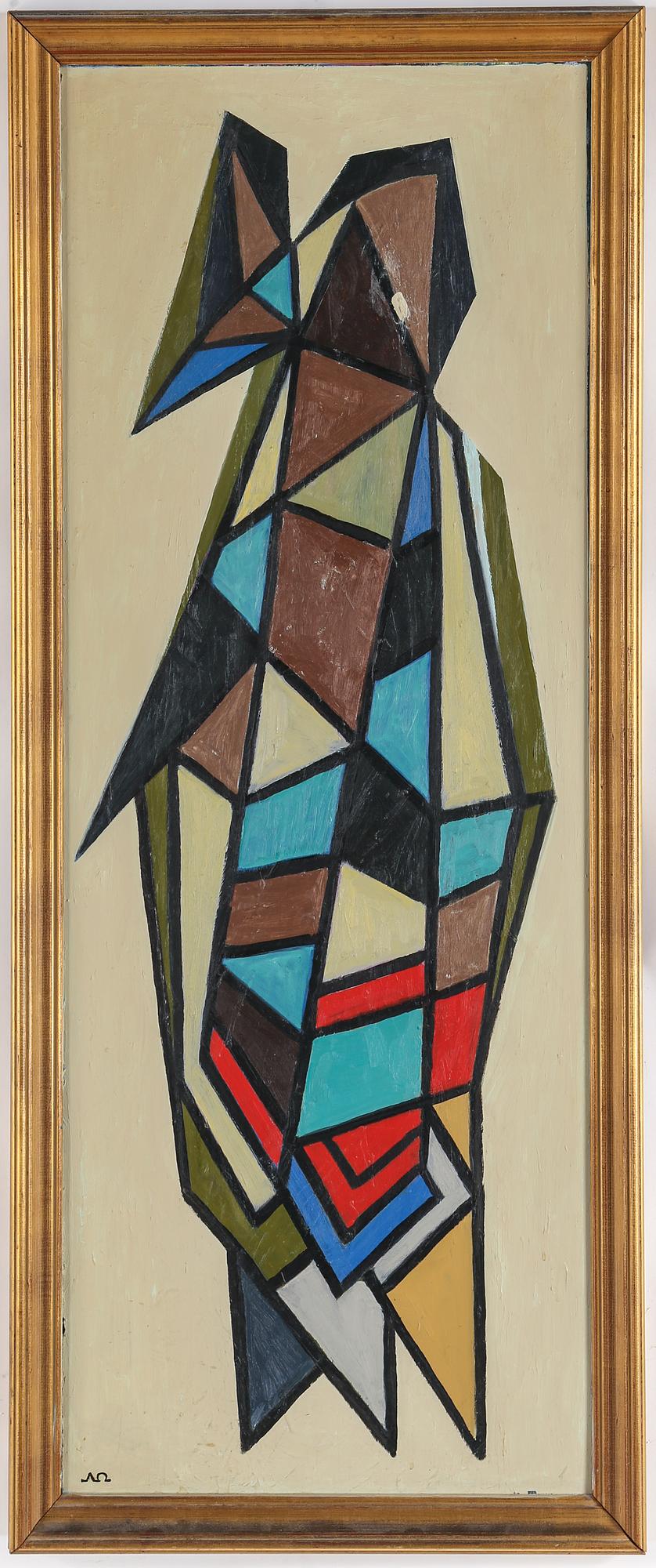 ARNE ÖDBERG, oil on panel, signed with monogram. Dated -54 verso.