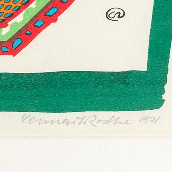LENNART RODHE, lithograph in colours, signed, dated 1971 and numbered 5/75.