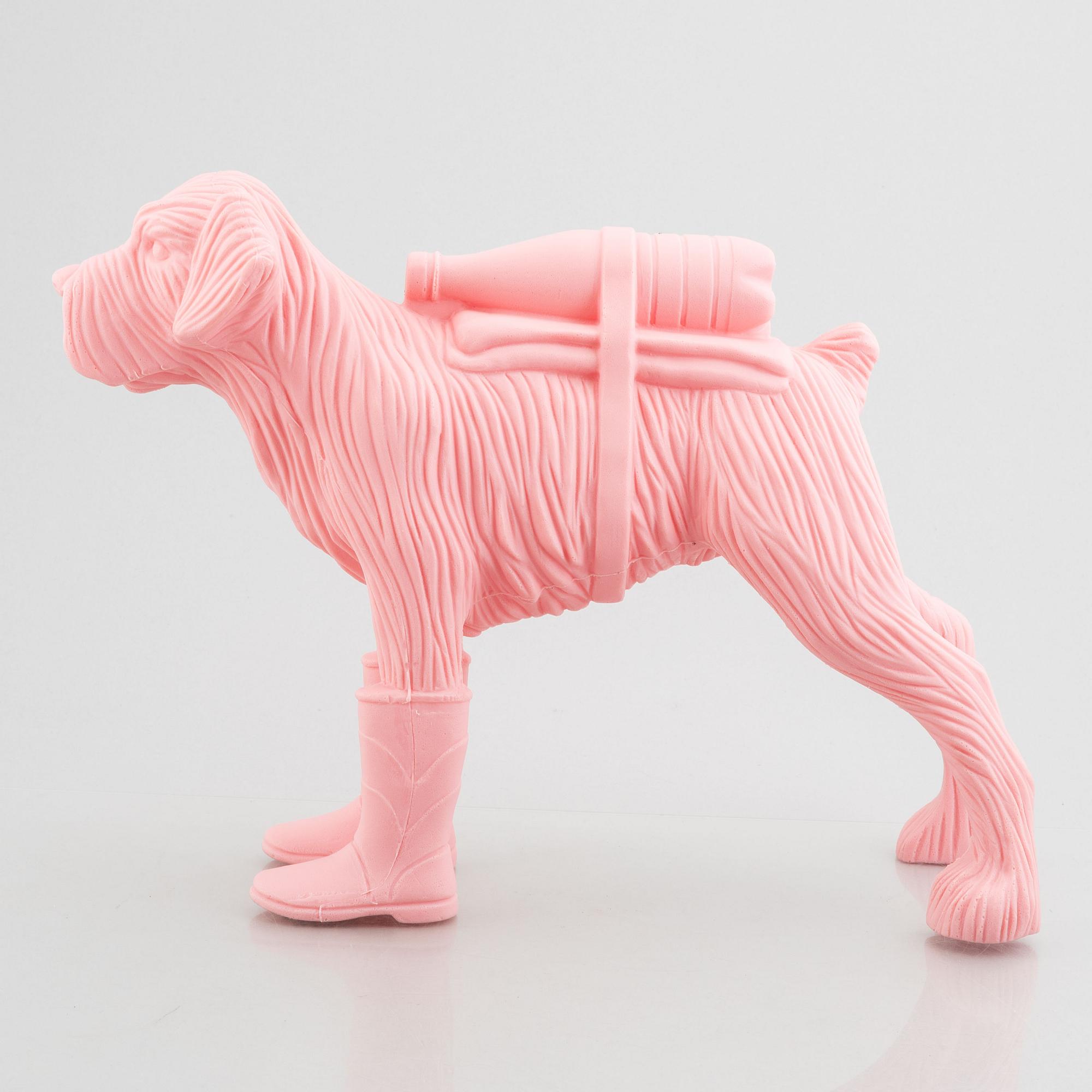 William Sweetlove,  "Cloned Schnauzer with water bottle". (Pink).