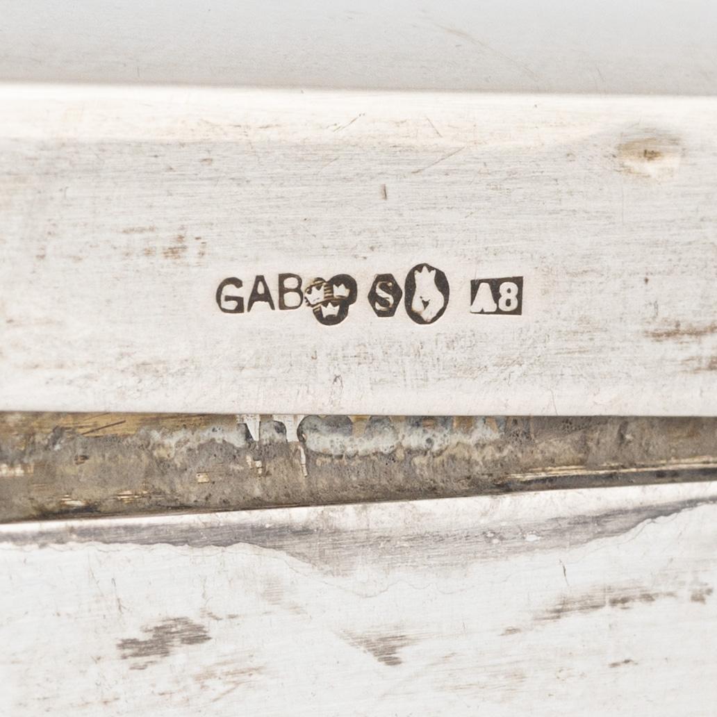Cigarrskrin, silver, GAB, Stockholm 1927.