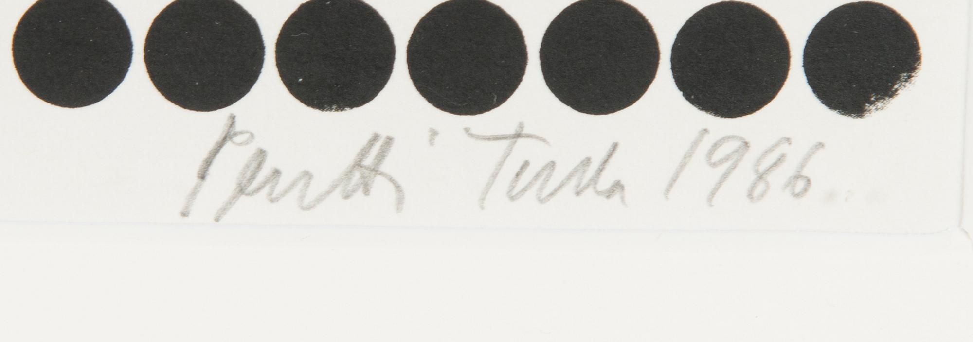 Pentti Tulla, serigrafia, signeerattu ja päivätty 1986.