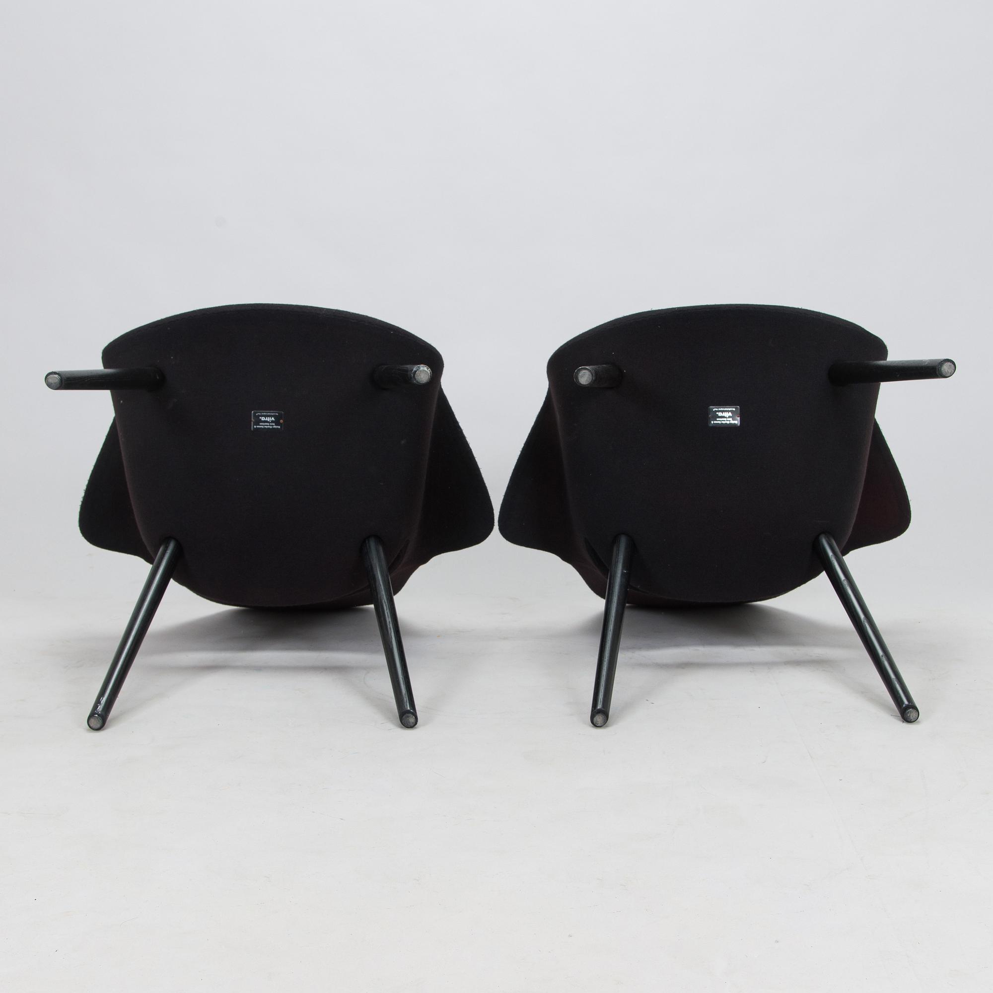 Charles Eames & Eero Saarinen, tuoleja 3 kpl "Organic Chair" Vitra.