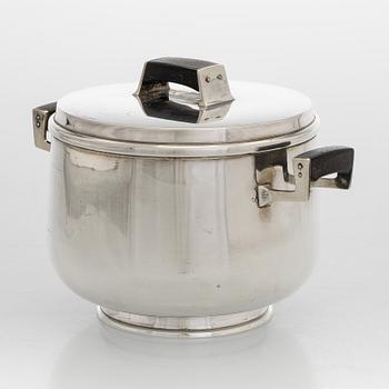 Mauno Honkanen, Sauce bowl with ladle, silver and rosewood, Tillander, Helsinki, 1958 and 1960.