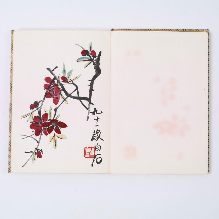 BOK med TRÄSNITT, "Qi Baishi hua ji". Beijing 1952.