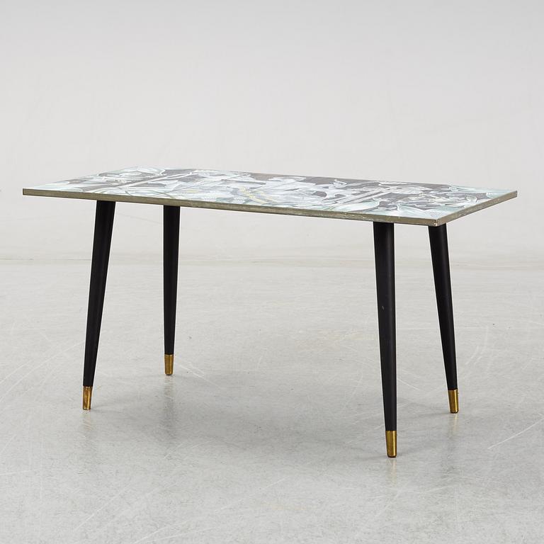 Marian Zawadzki, a ceramic tile table, Tilgmans, signed MZ and dated 58.