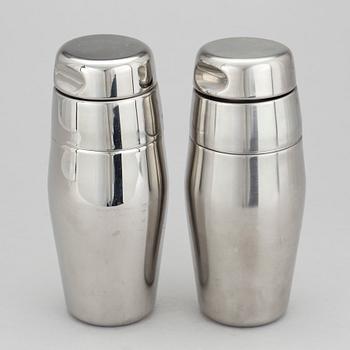 SHAKER, ett par, vitmetall, Alessi, 1900-talets andra hälft.