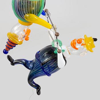 Kjell Engman, a unique glass sculpture, Kosta Boda, Sweden, signed.