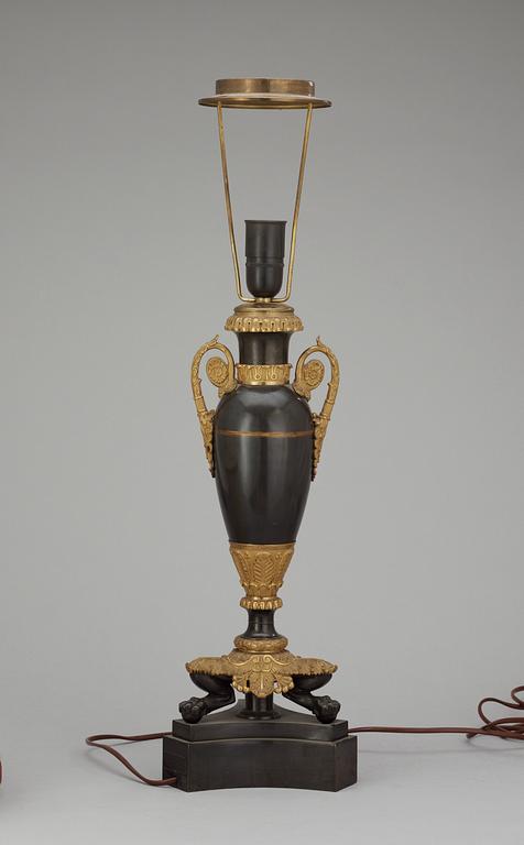 A Frensh late Empire table lamp. 19th Century.