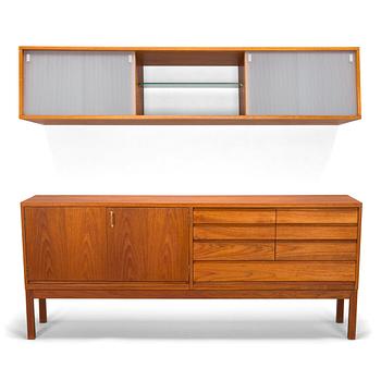 Ilmari Tapiovaara, a sideboard and a shalf  for Laukaan Puu 1959.