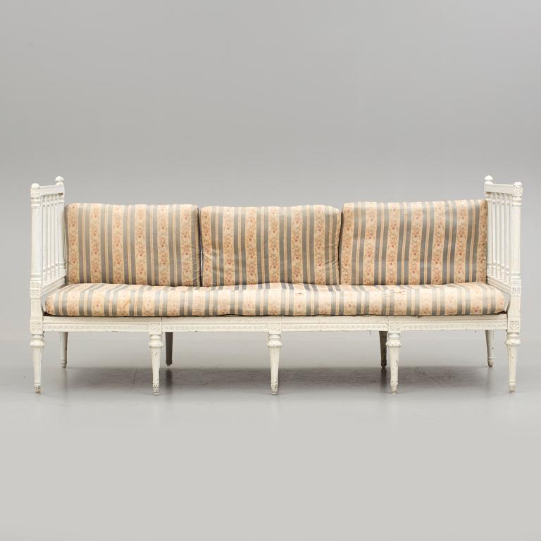 SOFFA, gustaviansk, med Stockholms hallstämpel, 1700-tal.