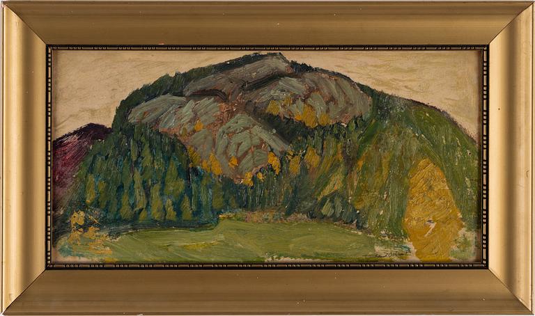 HELMER OSSLUND, oil on grease proof paper/paper-panel, signed.