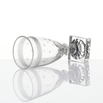 Champagne flutes, twelve pieces, Sweden circa 1800, Late Gustavian.
