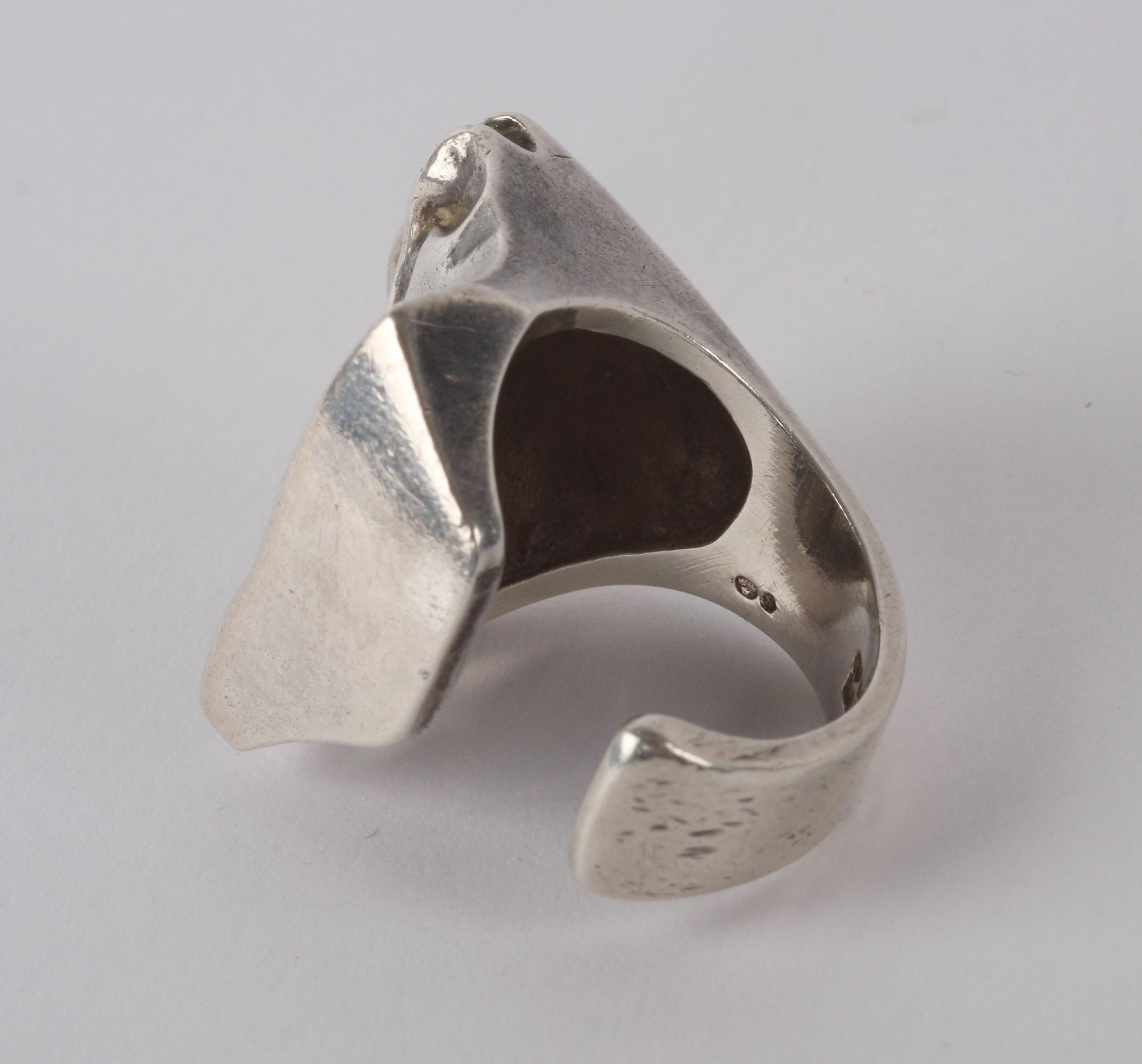 RING, silver, Lapponia med liten diamant.