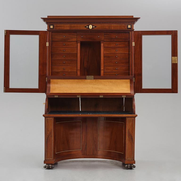 Writing cabinet,  by Johan Söderberg (instrument maker under the carpenter's guild in Stockholm 1803-1820) Empire,